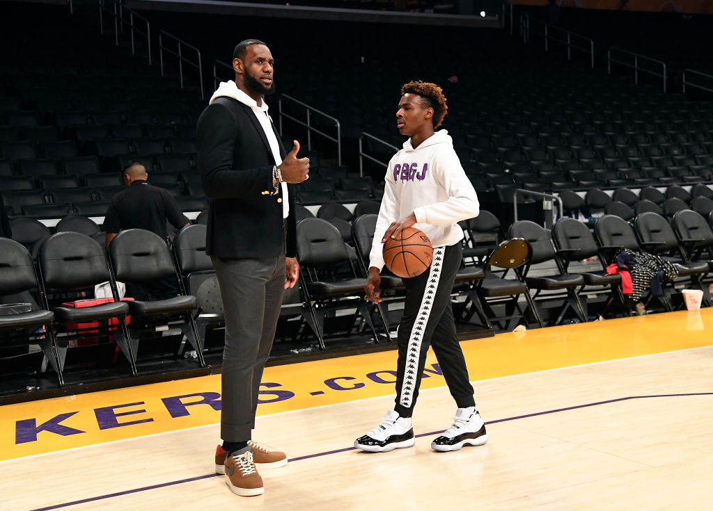 LeBron James grew up playing football, but didn't want his son, Bronny, to do the same.