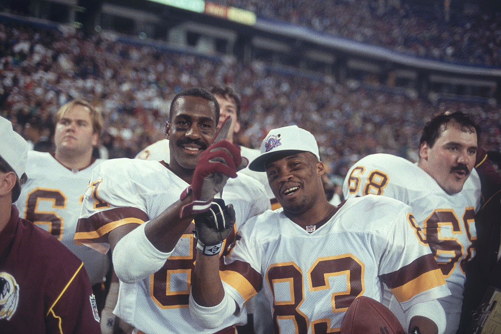 Ricky Sanders and Art Monk of the Washington Redskins