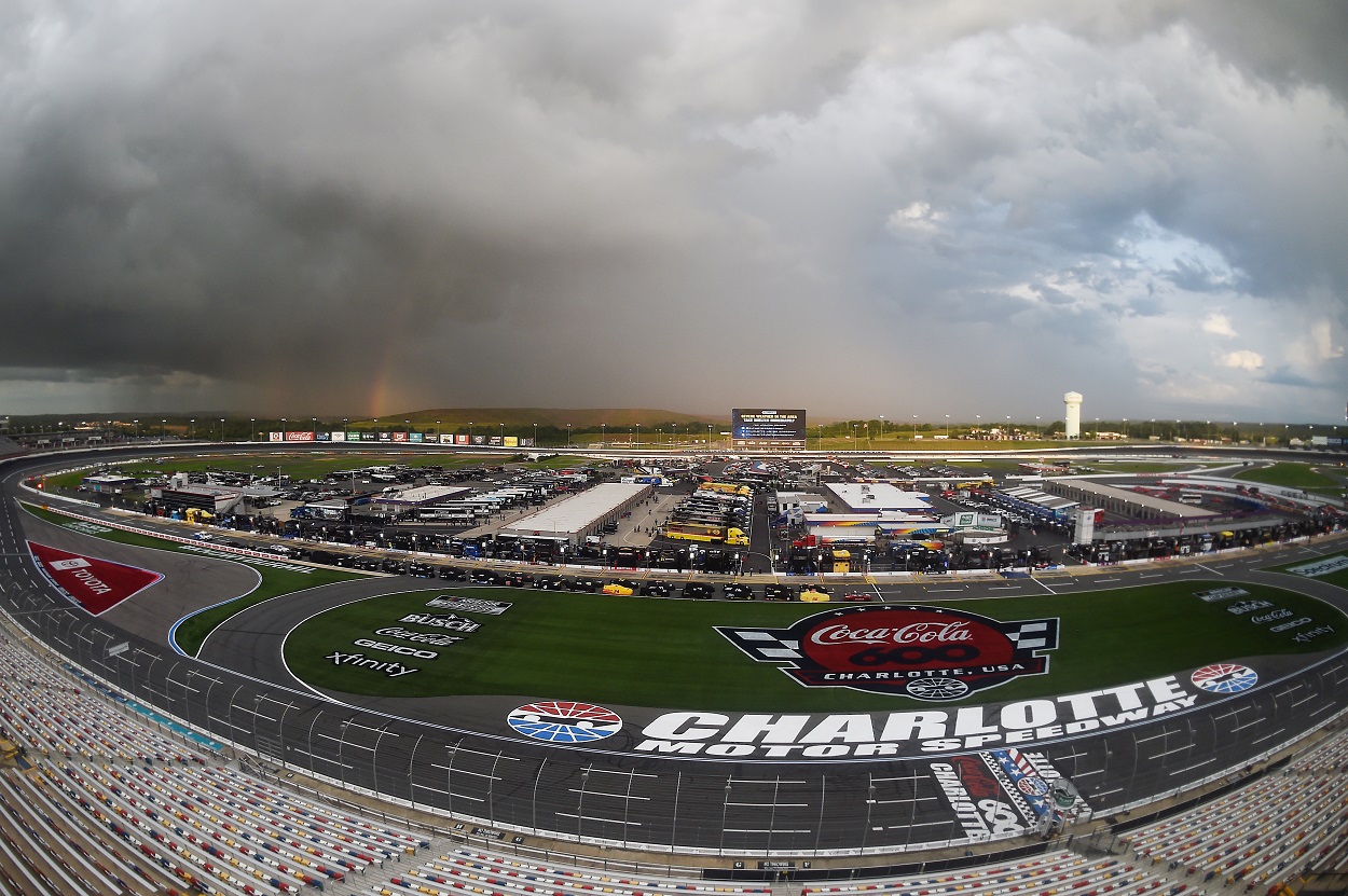 A general view of Charlotte Motor Speedway ahead of the NASCAR Cup Series Alsco Uniforms 500 in May 2020