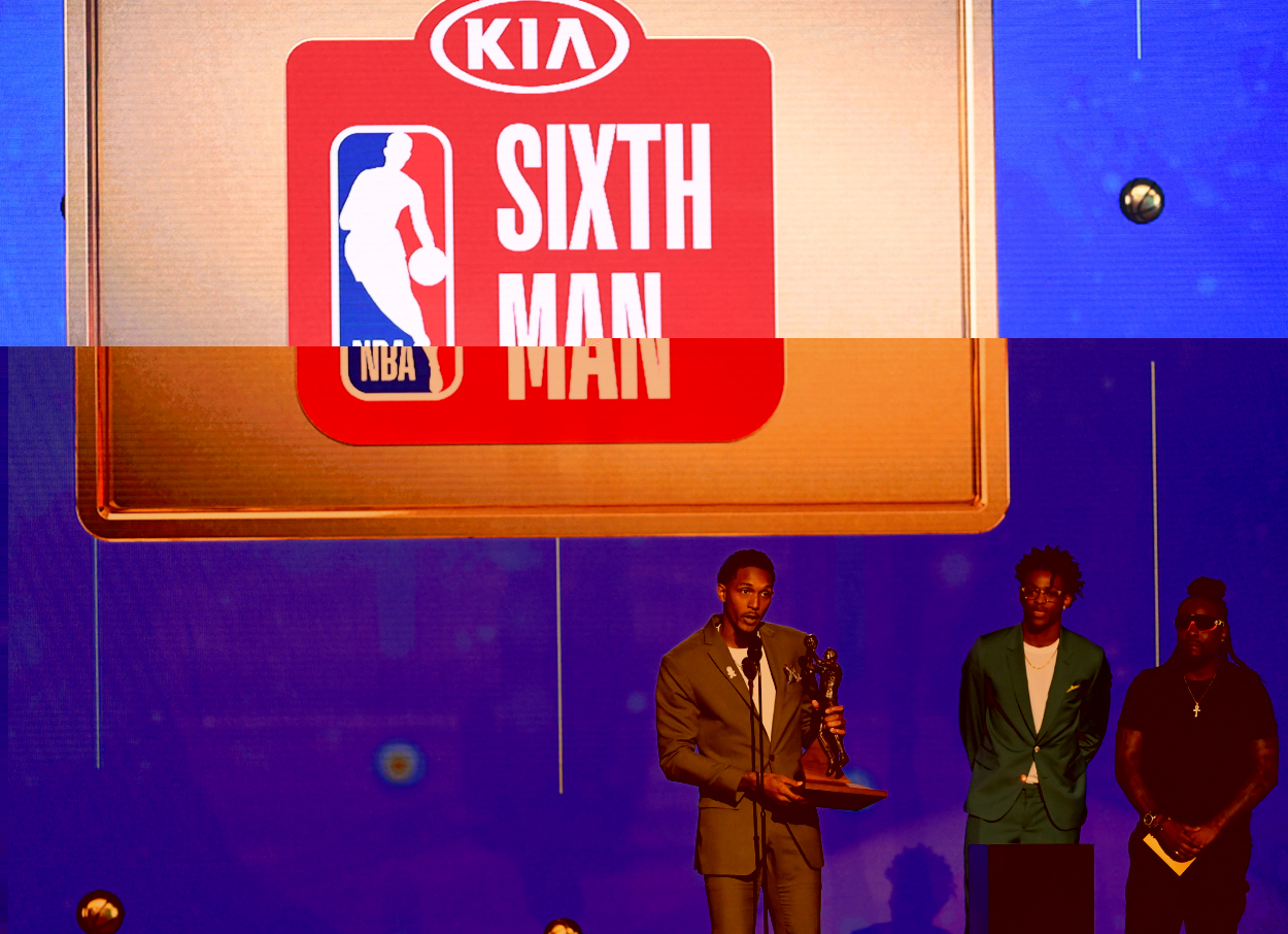 The presentation of the 2019 NBA Sixth Man of the Year award.