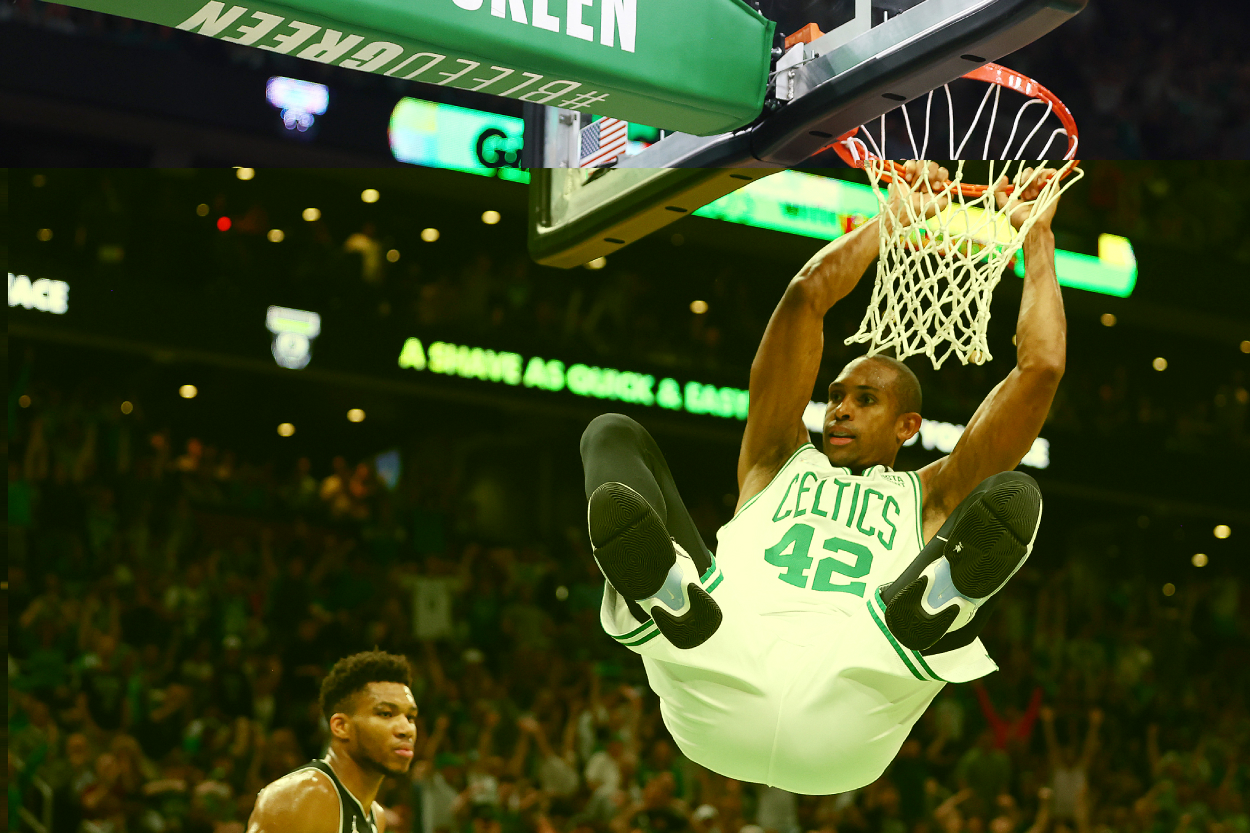 Al Horford of the Boston Celtics dunks the ball.