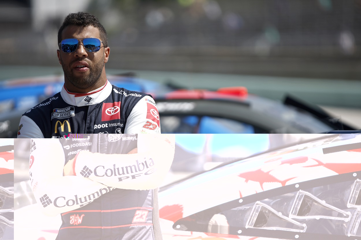 Bubba Wallace during practice for the 2022 NASCAR Cup Series Kwik Trip 250