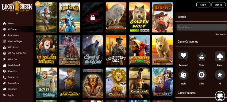 Lucky Creek Casino - trusted fast payout casino