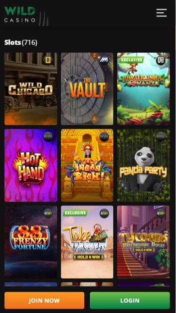 Wild Casino - best slot app casino for US players