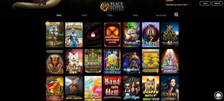 Black Lotus Casino - top rated online casino site available in Georgia