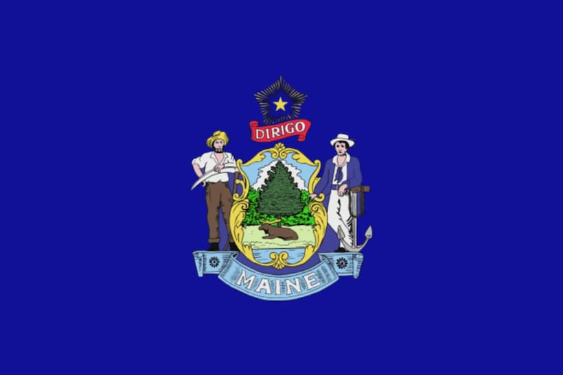 Maine state flag pic