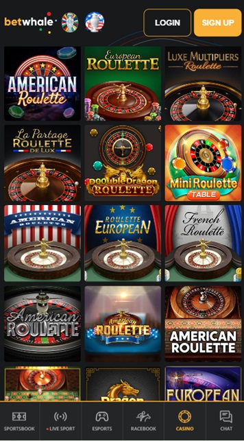betwhale roulette apps